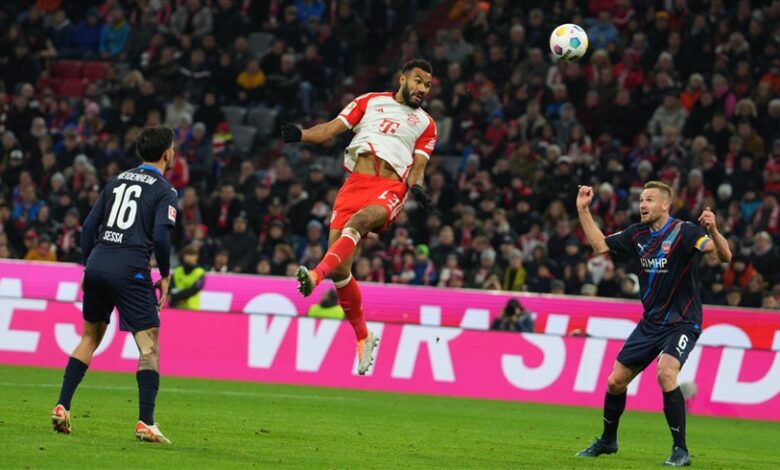 بايرن ميونخ يفوز على هايدنهايم 4-2 ويتصدر البوندسليجا مؤقتا