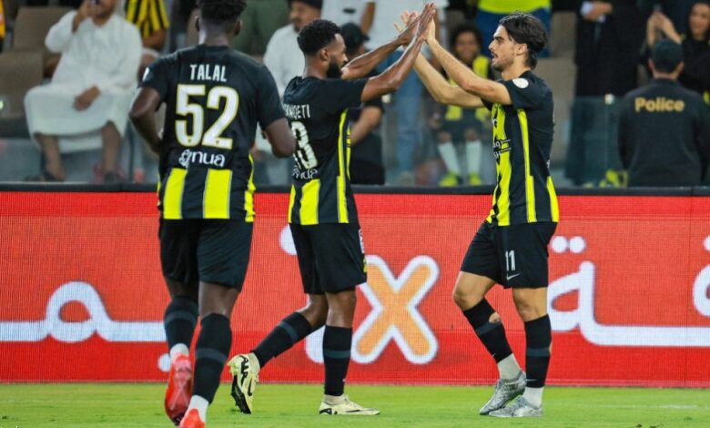 الاتحاد يعزز حظوظه بالمشاركة بدوري الأبطال وكأس السوبر بالفوز على ضمك 4-1